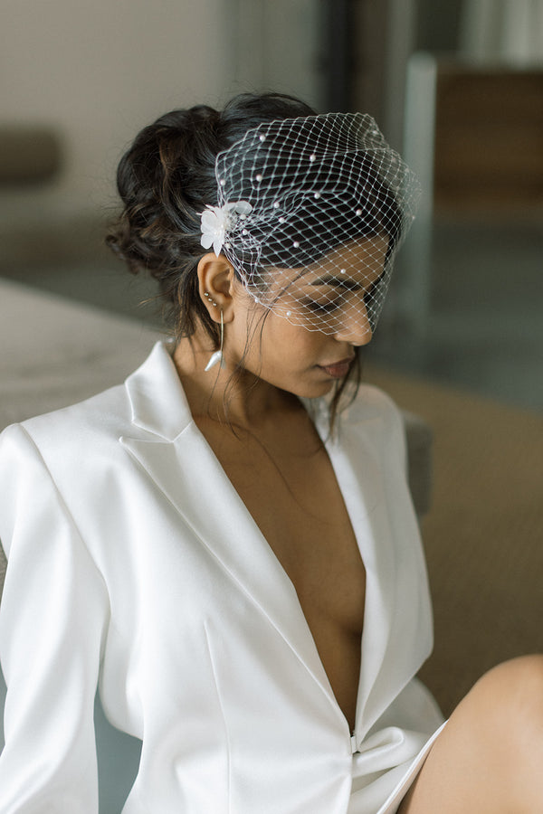 Flora Birdcage Veil