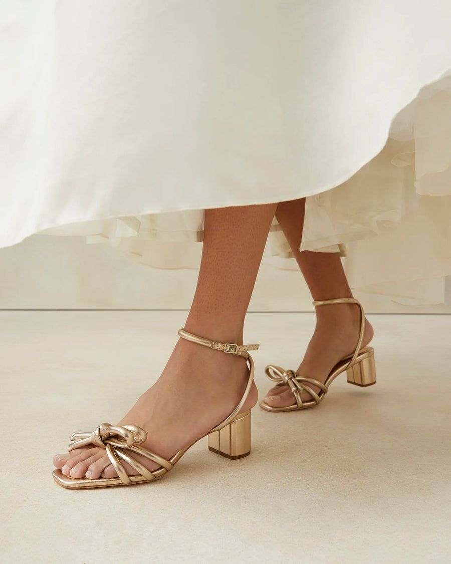 Mikel Bow Mid-Heel Sandal